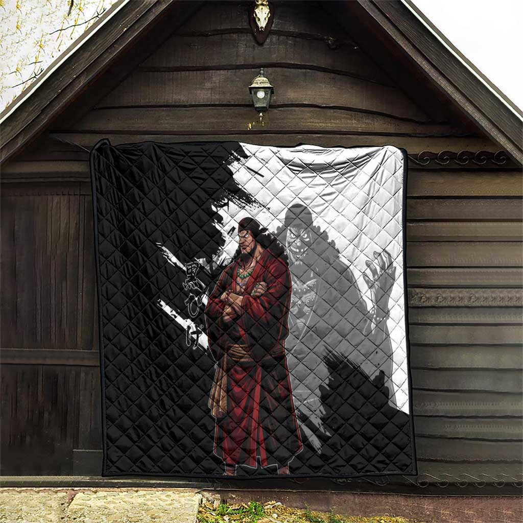 One Piece Blackbeard Quilt Dark Emperor Ink Splash Graphic
