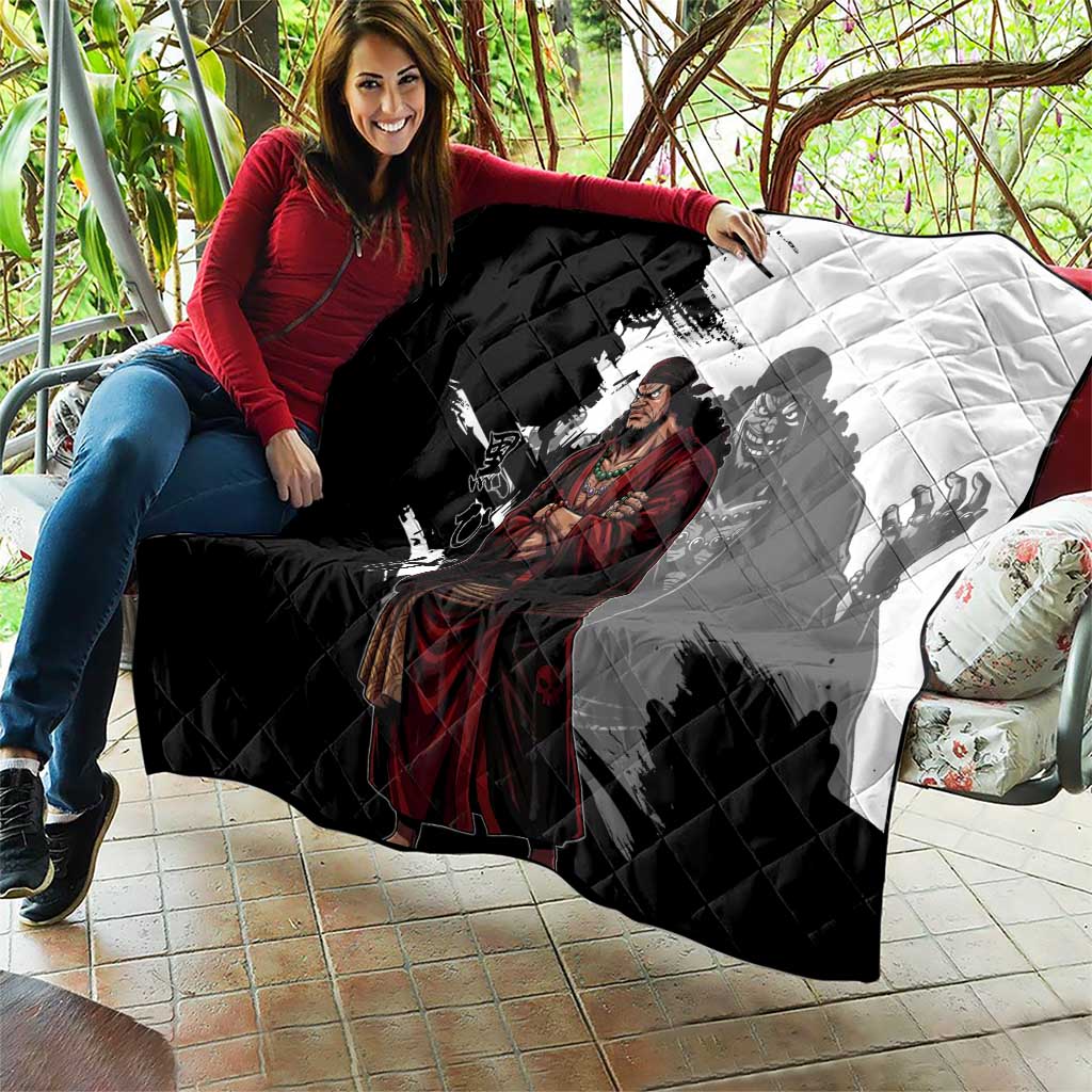 One Piece Blackbeard Quilt Dark Emperor Ink Splash Graphic