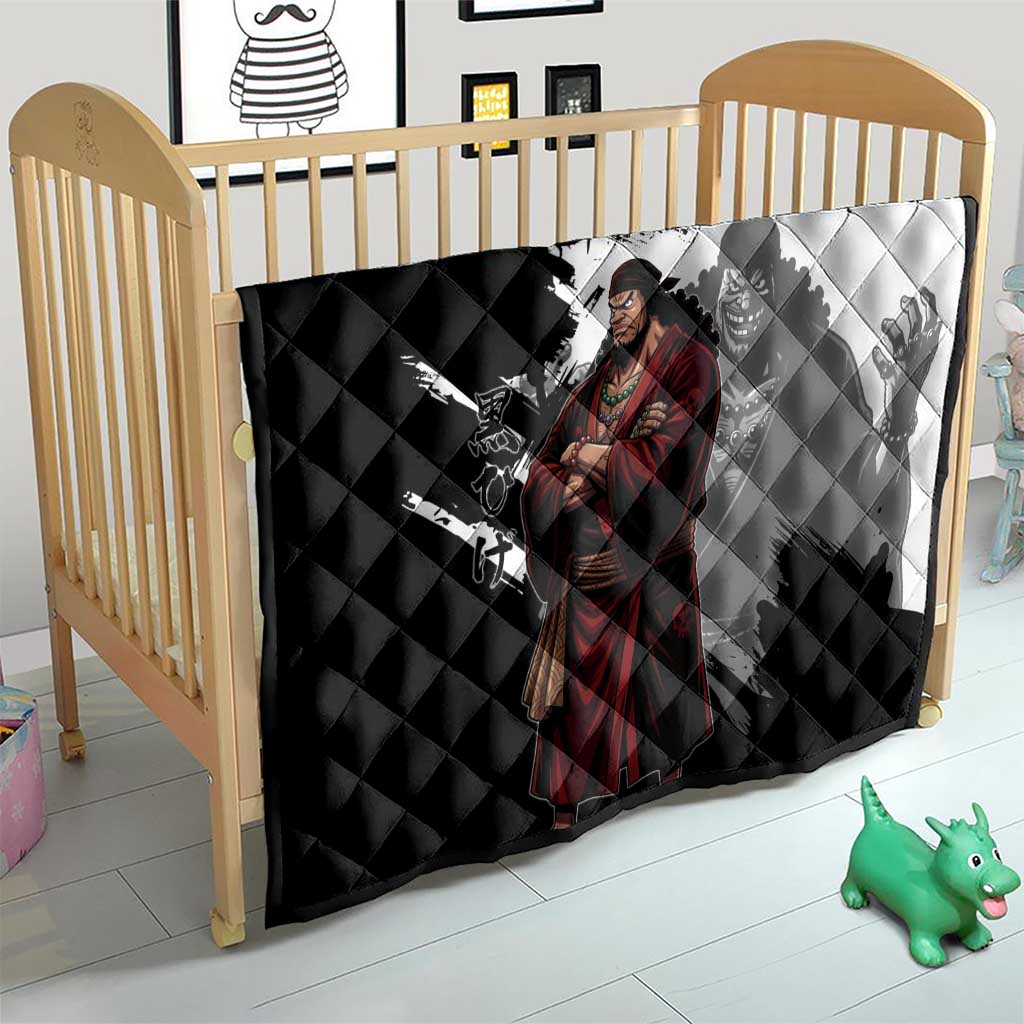 One Piece Blackbeard Quilt Dark Emperor Ink Splash Graphic