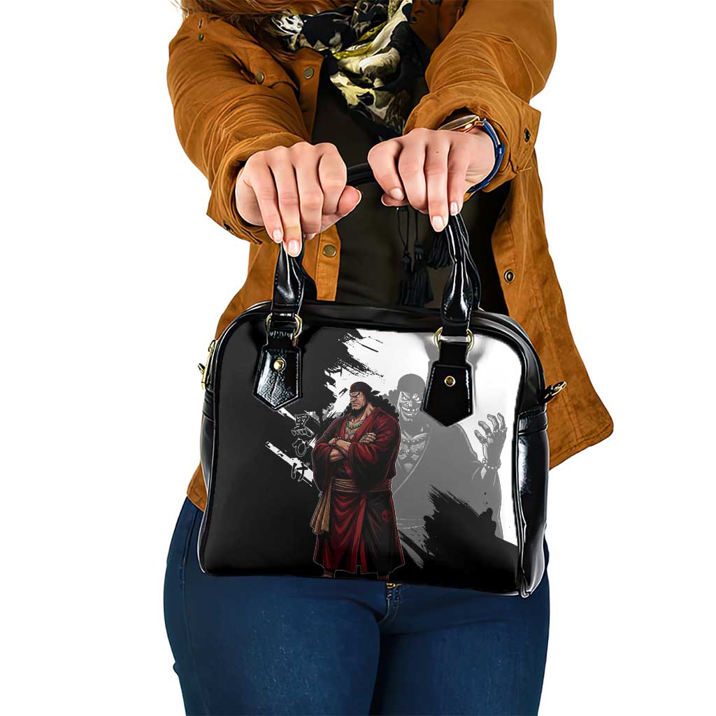 One Piece Blackbeard Shoulder Handbag Dark Emperor Ink Splash Graphic
