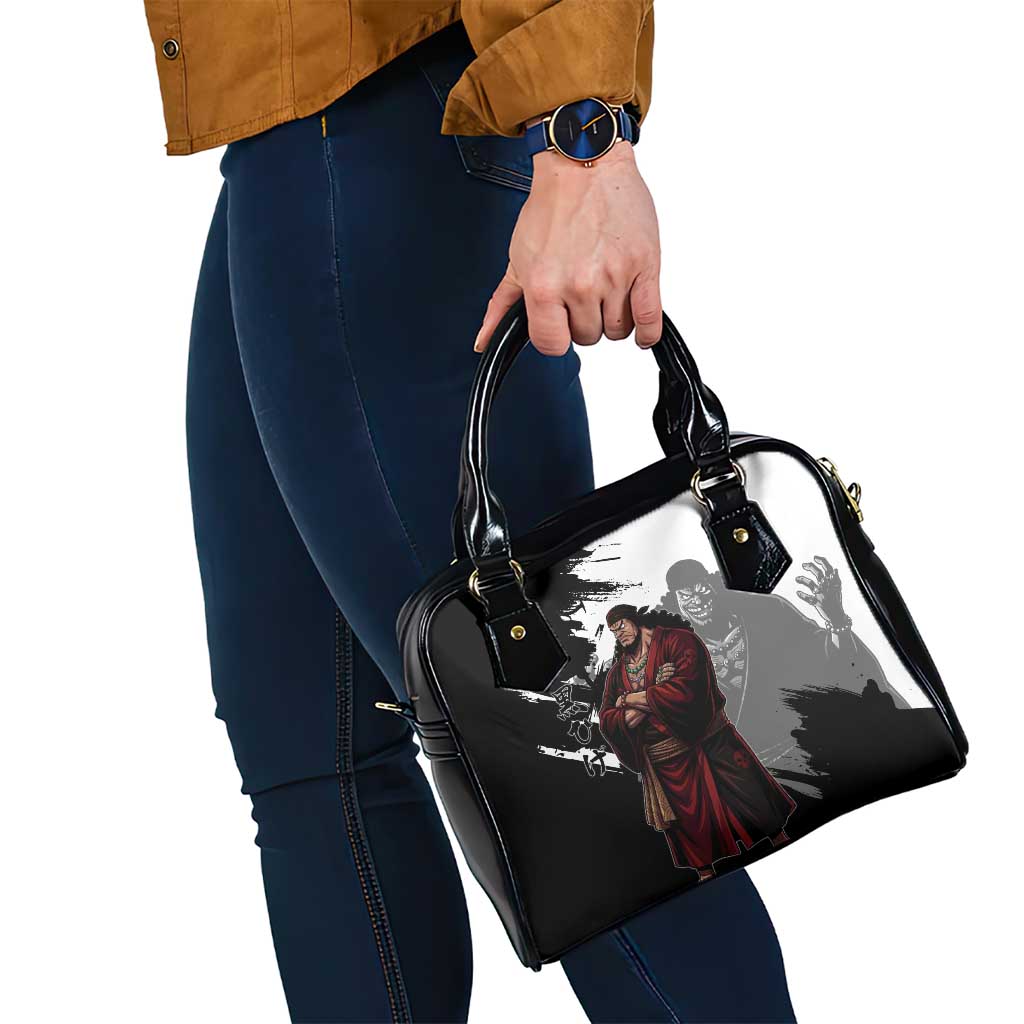 One Piece Blackbeard Shoulder Handbag Dark Emperor Ink Splash Graphic