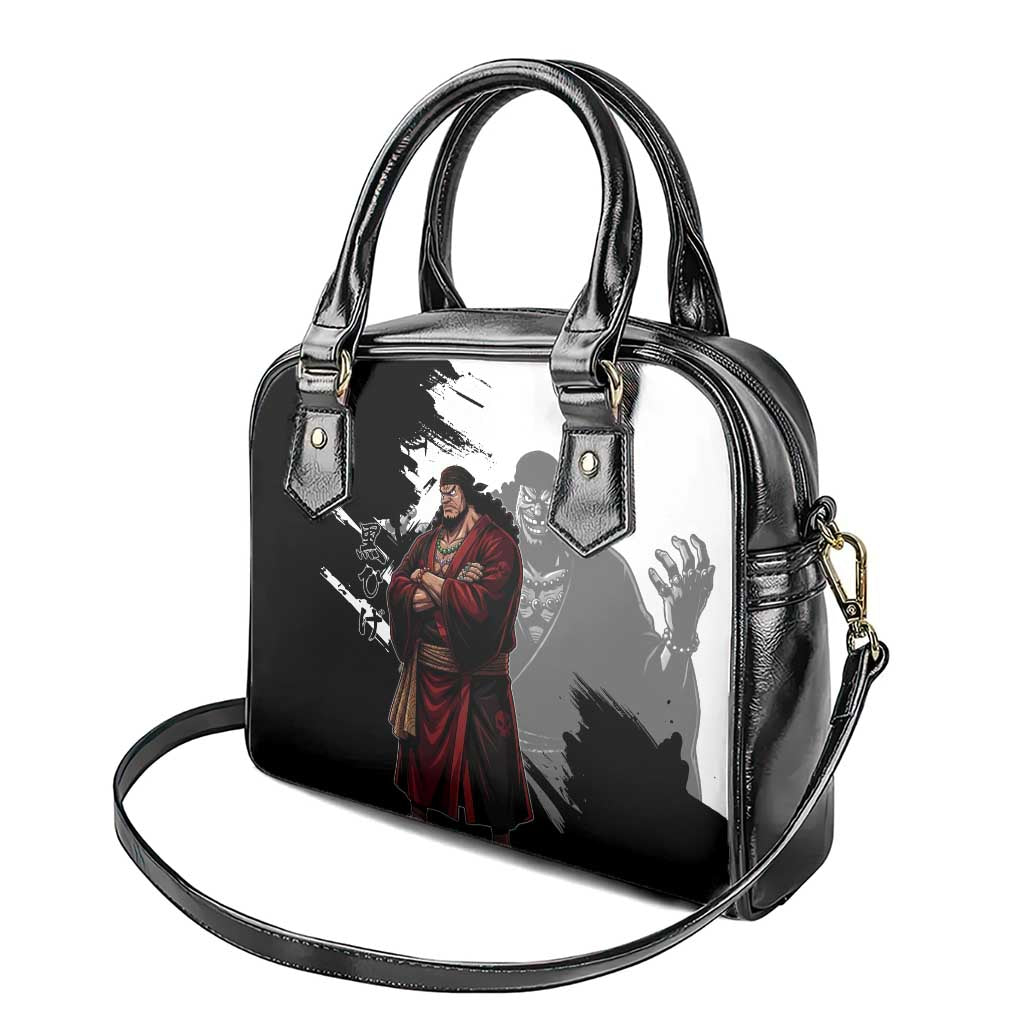 One Piece Blackbeard Shoulder Handbag Dark Emperor Ink Splash Graphic