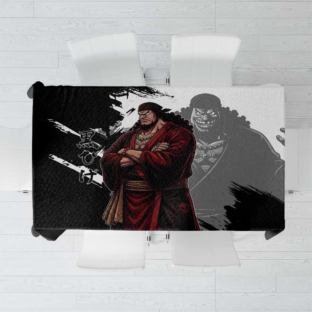 One Piece Blackbeard Tablecloth Dark Emperor Ink Splash Graphic
