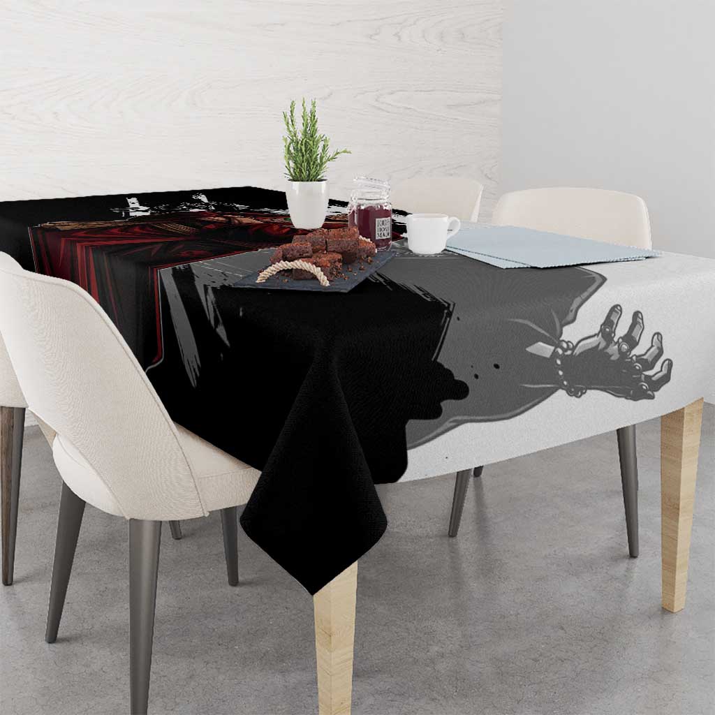 One Piece Blackbeard Tablecloth Dark Emperor Ink Splash Graphic