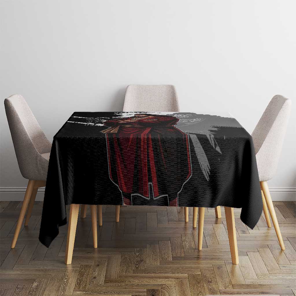 One Piece Blackbeard Tablecloth Dark Emperor Ink Splash Graphic