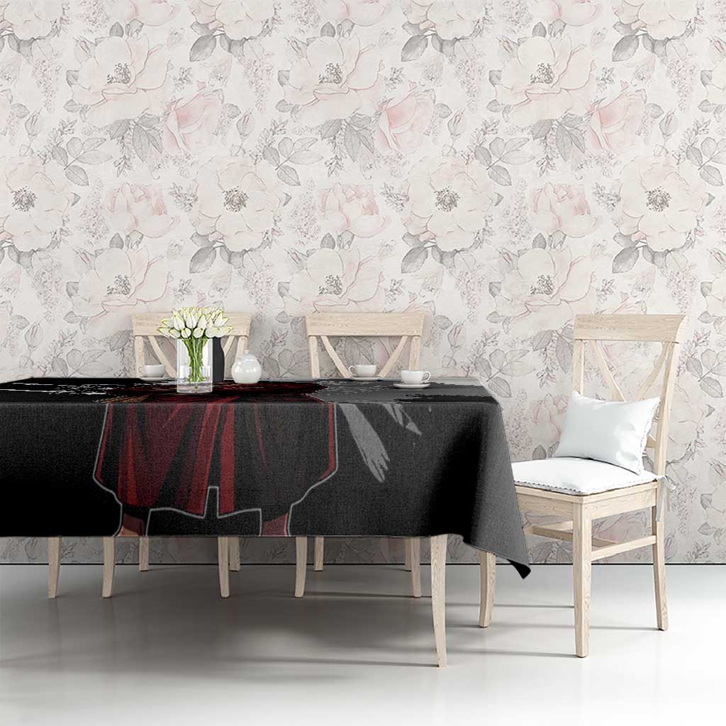 One Piece Blackbeard Tablecloth Dark Emperor Ink Splash Graphic