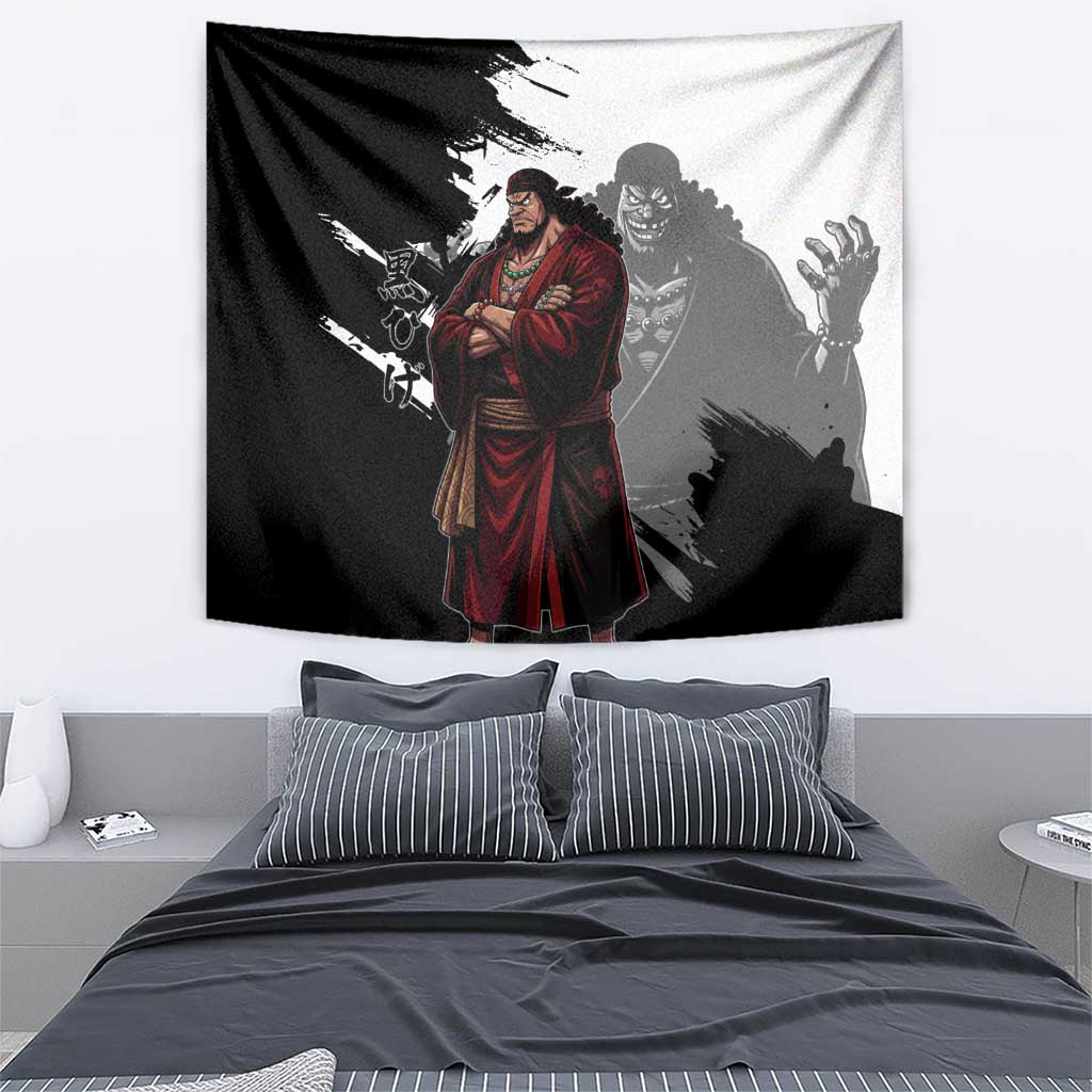 One Piece Blackbeard Tapestry Dark Emperor Ink Splash Graphic