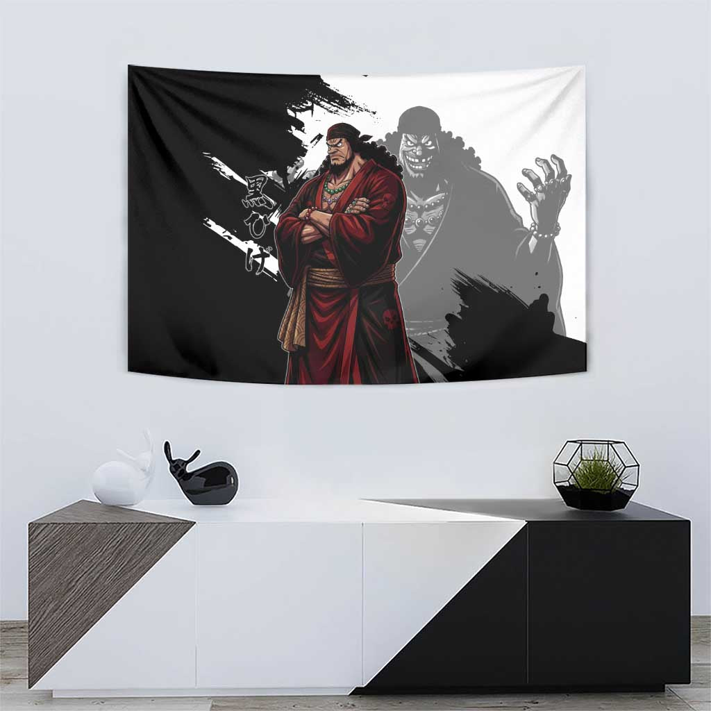 One Piece Blackbeard Tapestry Dark Emperor Ink Splash Graphic