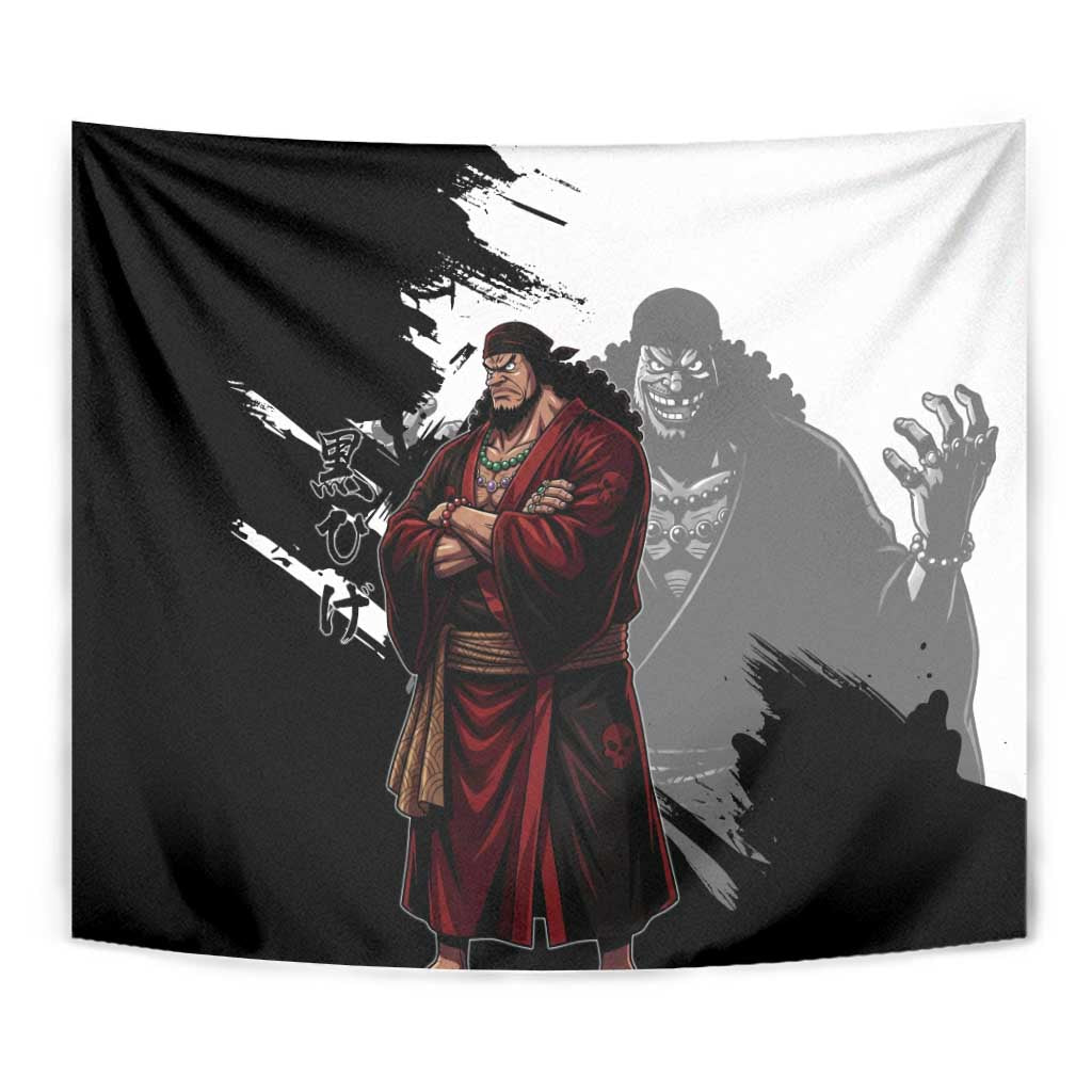 One Piece Blackbeard Tapestry Dark Emperor Ink Splash Graphic
