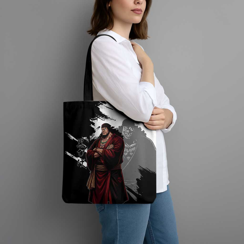 One Piece Blackbeard Tote Bag Dark Emperor Ink Splash Graphic