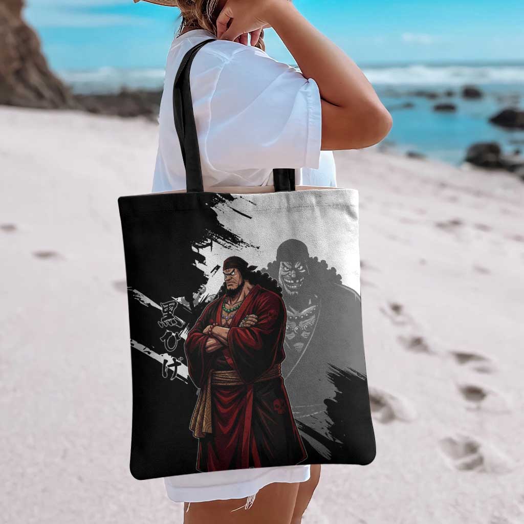 One Piece Blackbeard Tote Bag Dark Emperor Ink Splash Graphic
