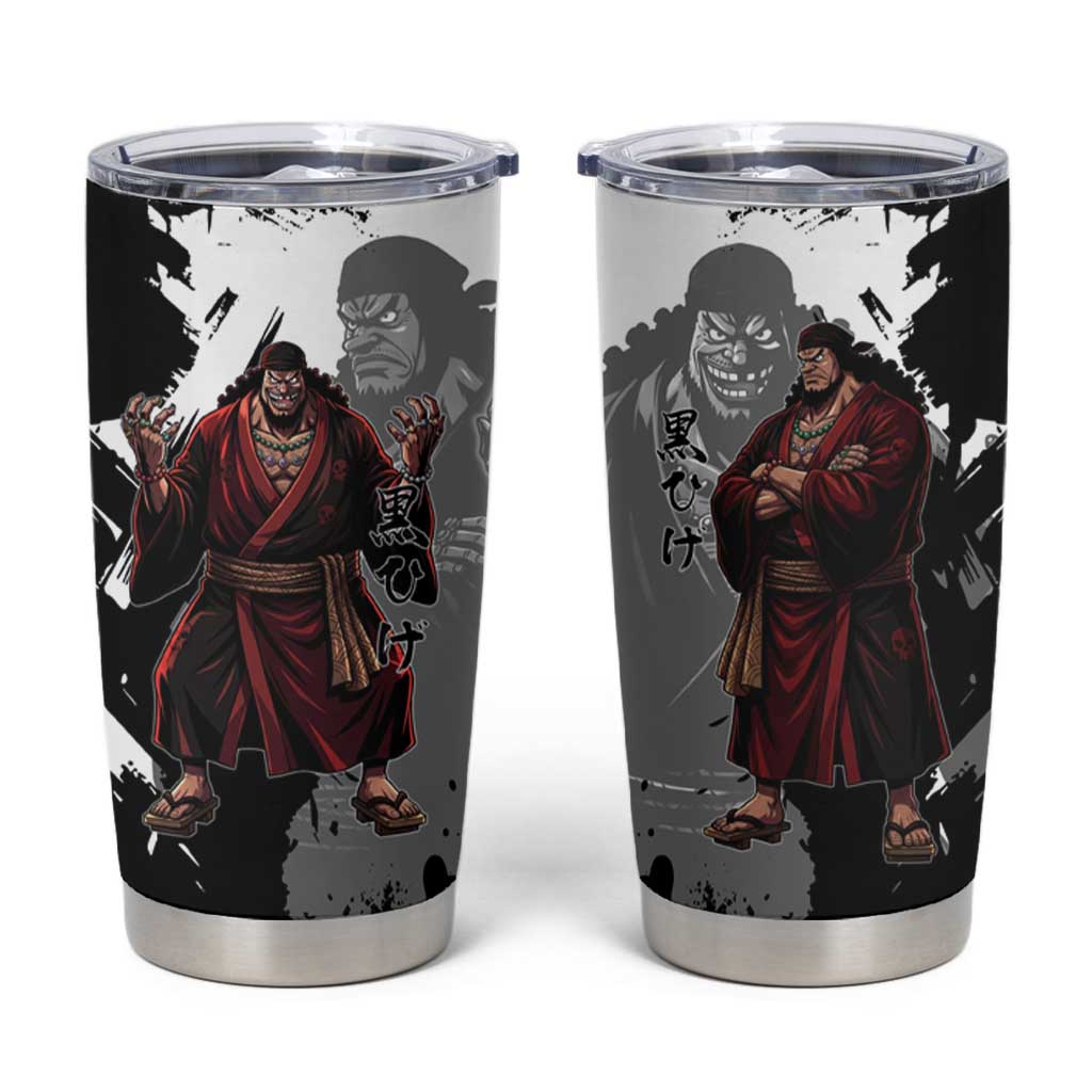 One Piece Blackbeard Tumbler Cup Dark Emperor Ink Splash Graphic
