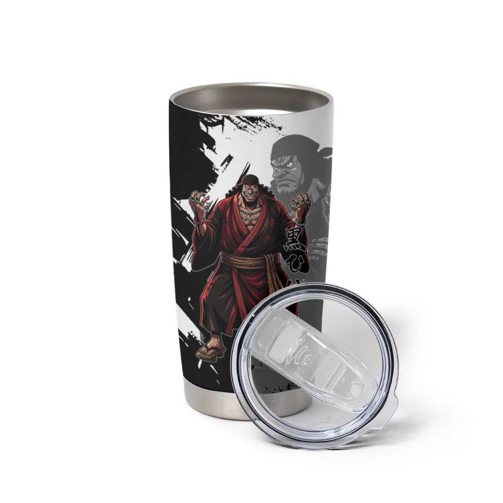 One Piece Blackbeard Tumbler Cup Dark Emperor Ink Splash Graphic