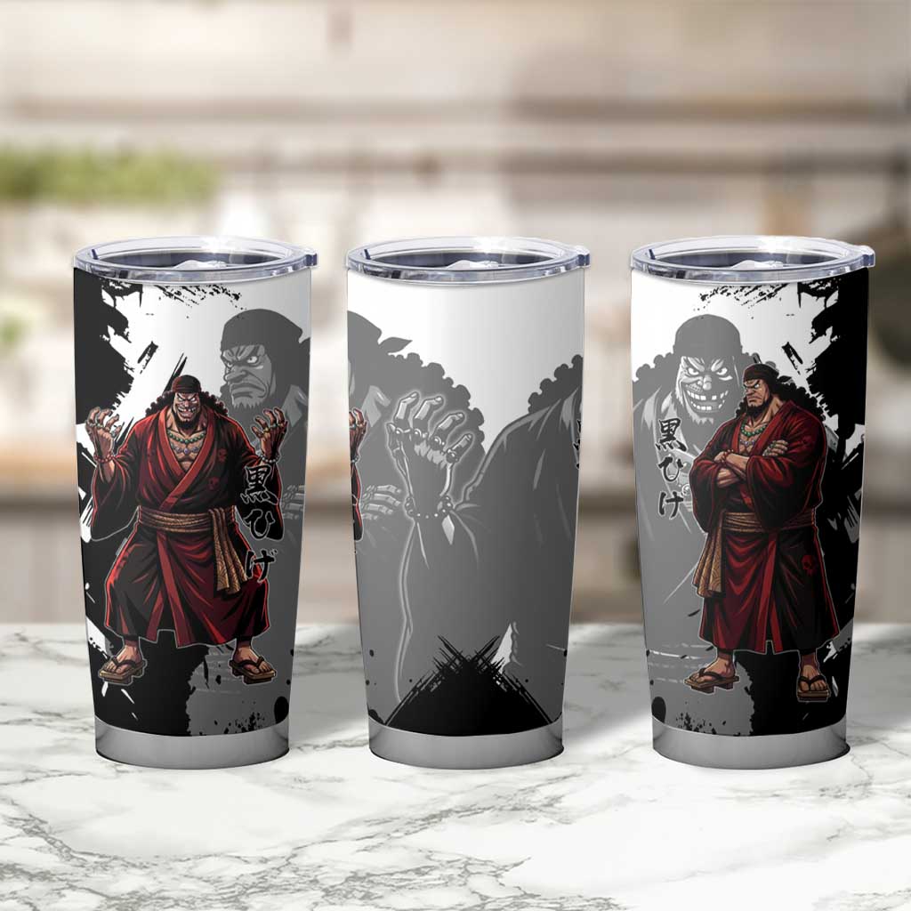 One Piece Blackbeard Tumbler Cup Dark Emperor Ink Splash Graphic