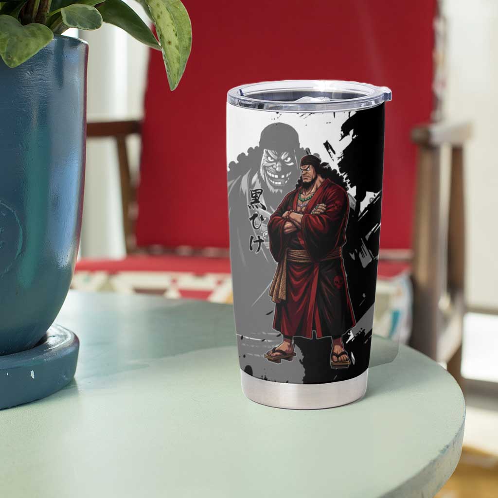 One Piece Blackbeard Tumbler Cup Dark Emperor Ink Splash Graphic