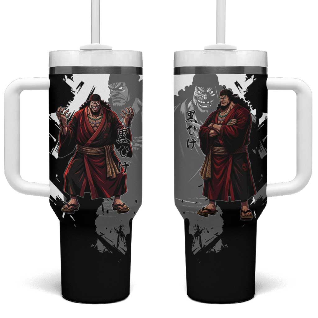 One Piece Blackbeard Tumbler With Handle Dark Emperor Ink Splash Graphic