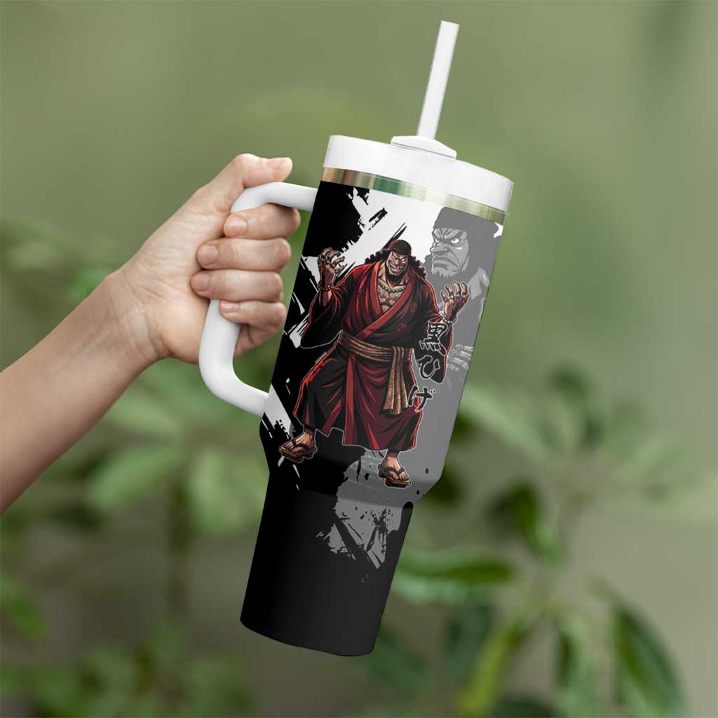 One Piece Blackbeard Tumbler With Handle Dark Emperor Ink Splash Graphic