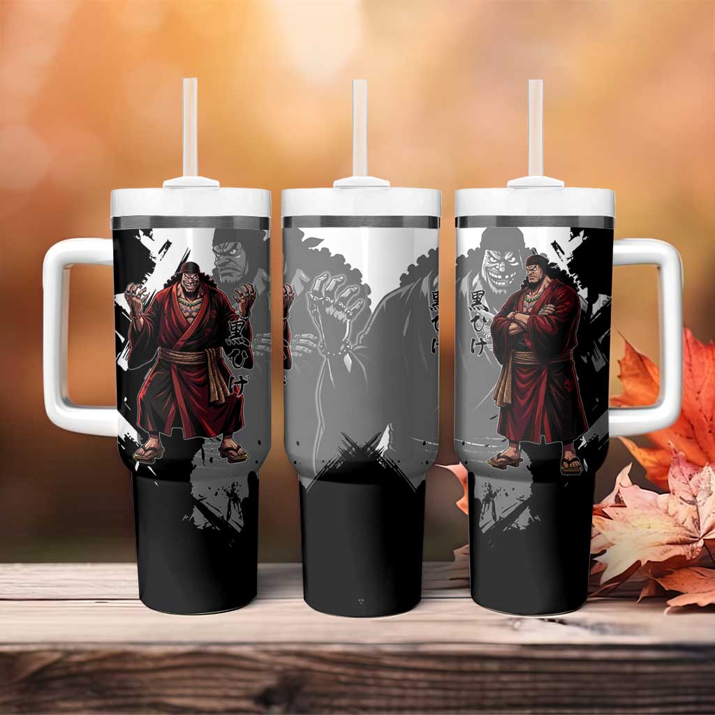 One Piece Blackbeard Tumbler With Handle Dark Emperor Ink Splash Graphic