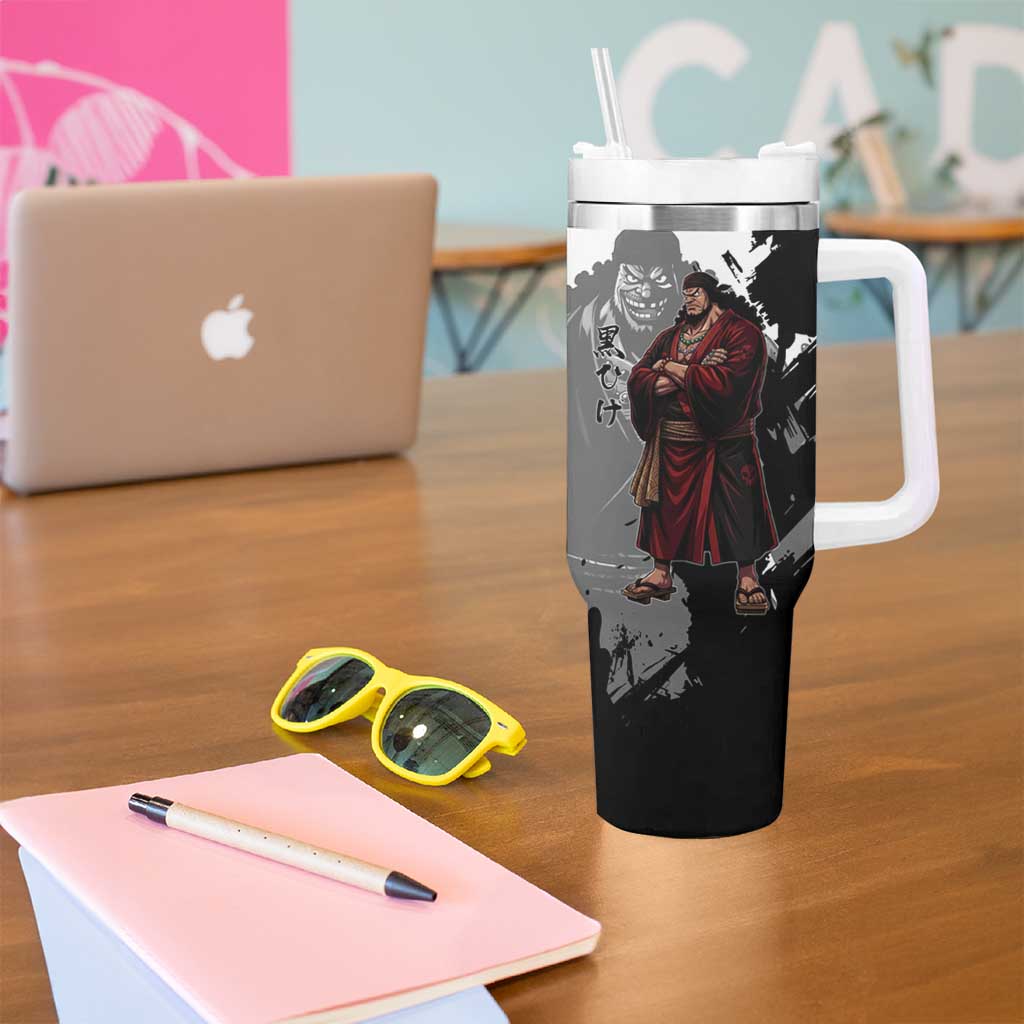 One Piece Blackbeard Tumbler With Handle Dark Emperor Ink Splash Graphic
