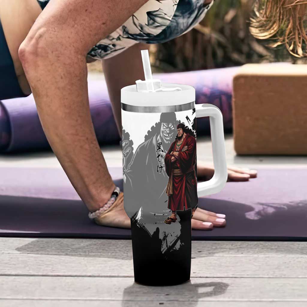 One Piece Blackbeard Tumbler With Handle Dark Emperor Ink Splash Graphic