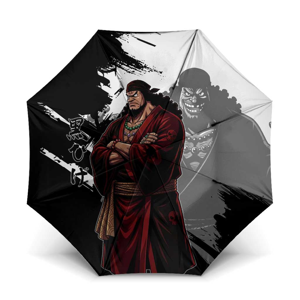 One Piece Blackbeard Umbrella Dark Emperor Ink Splash Graphic