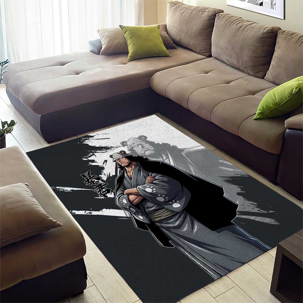 Bartholomew Kuma One Piece Area Rug Revolutionary Ink Wash Anime