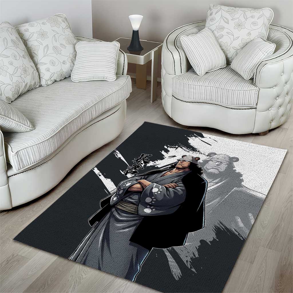 Bartholomew Kuma One Piece Area Rug Revolutionary Ink Wash Anime