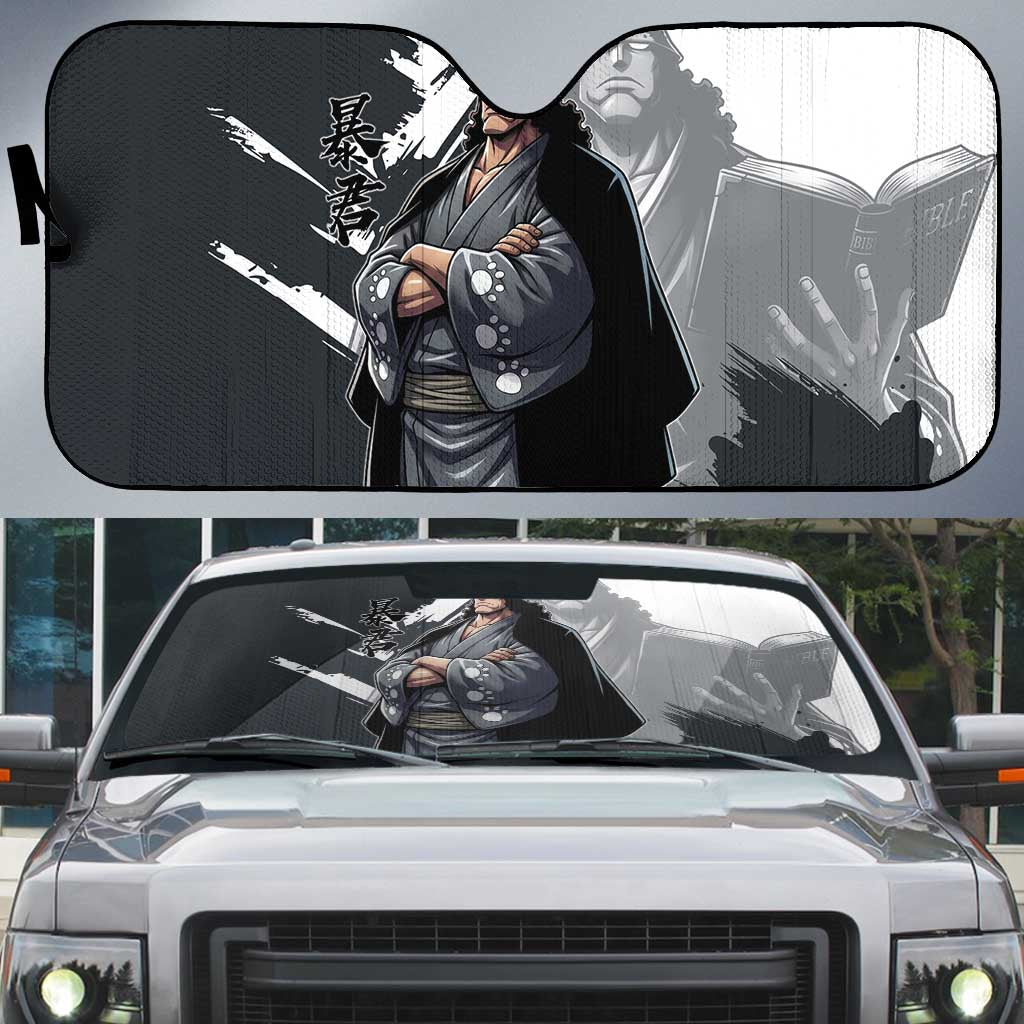 Bartholomew Kuma One Piece Auto Sun Shade Revolutionary Ink Wash Anime