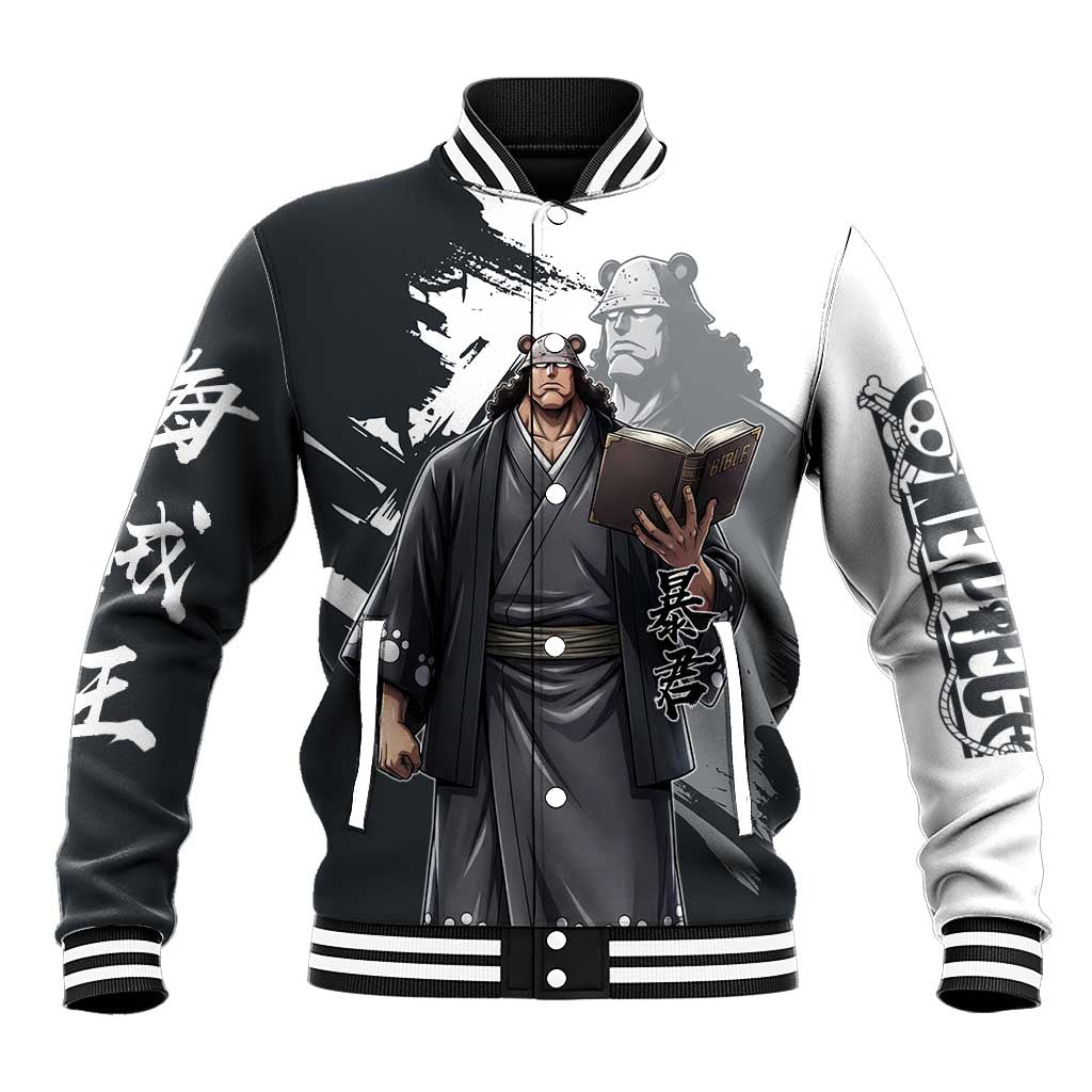 Bartholomew Kuma One Piece Baseball Jacket Revolutionary Ink Wash Anime