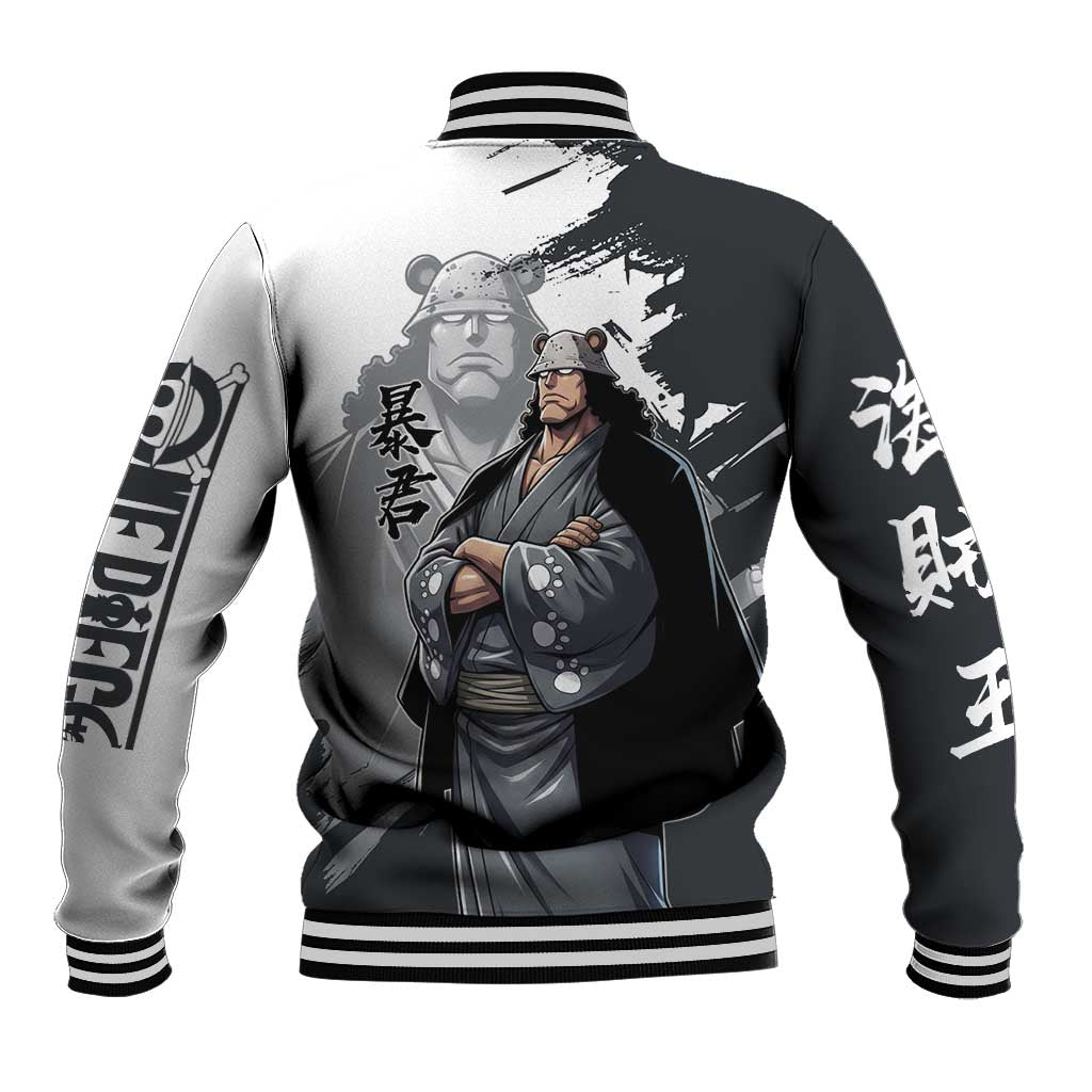 Bartholomew Kuma One Piece Baseball Jacket Revolutionary Ink Wash Anime