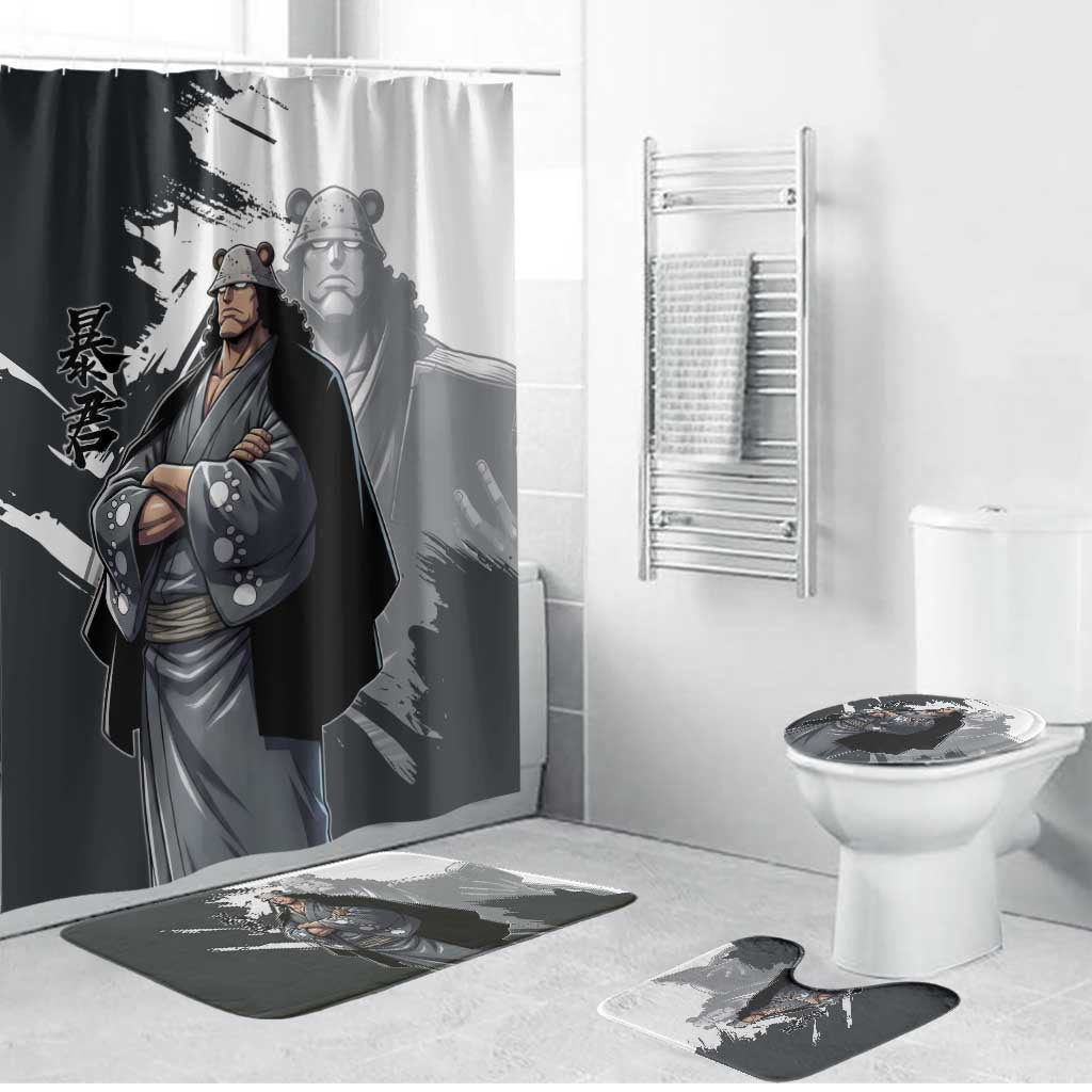 Bartholomew Kuma One Piece Bathroom Set Revolutionary Ink Wash Anime