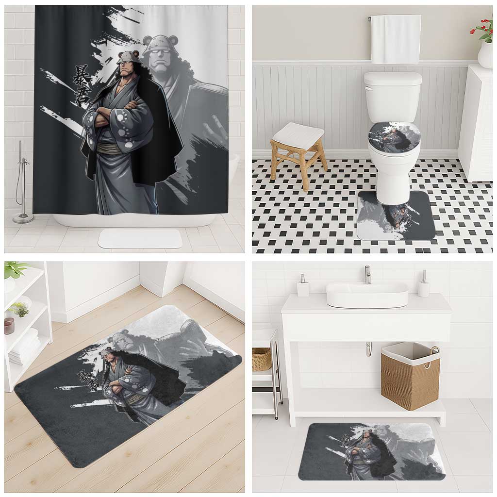 Bartholomew Kuma One Piece Bathroom Set Revolutionary Ink Wash Anime