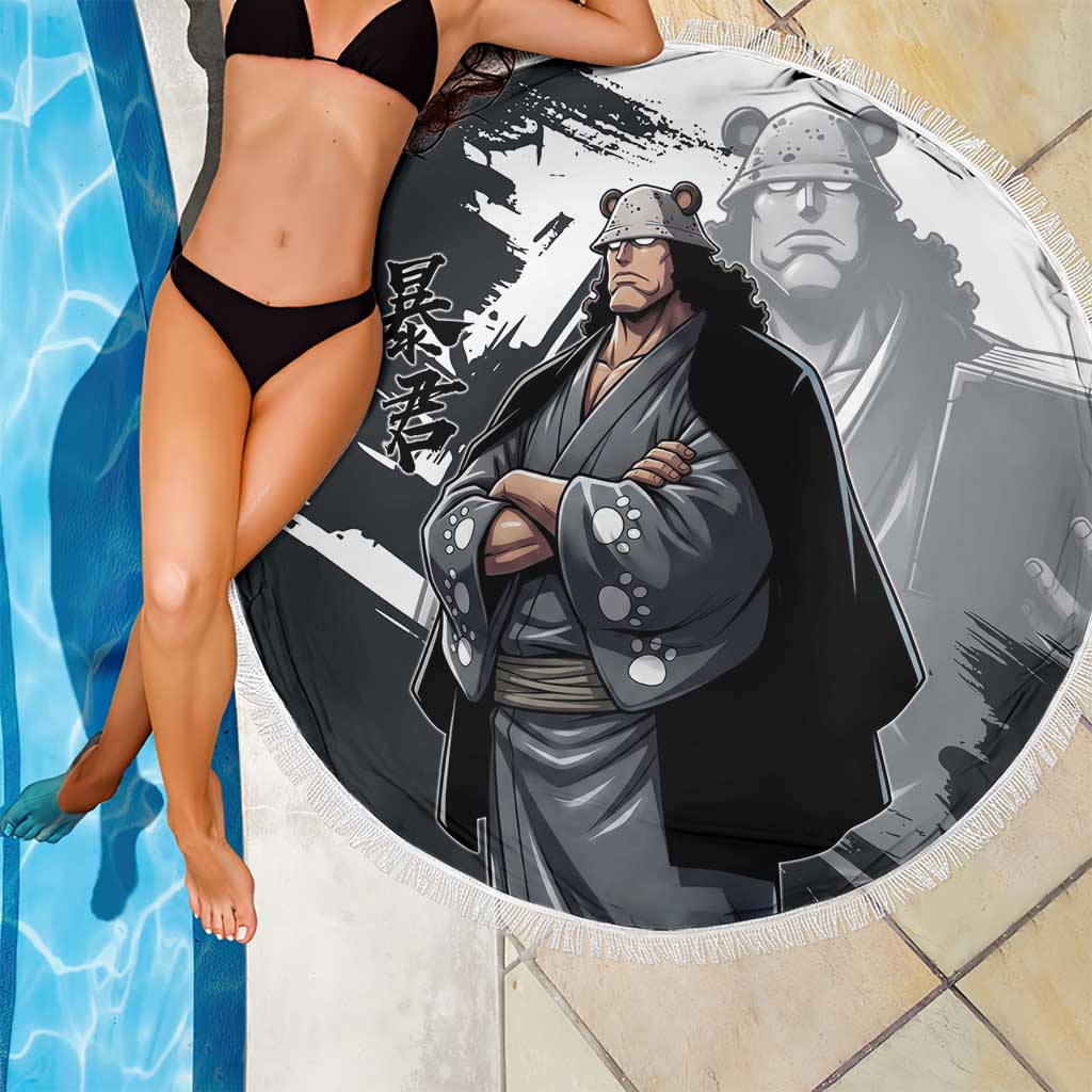 Bartholomew Kuma One Piece Beach Blanket Revolutionary Ink Wash Anime