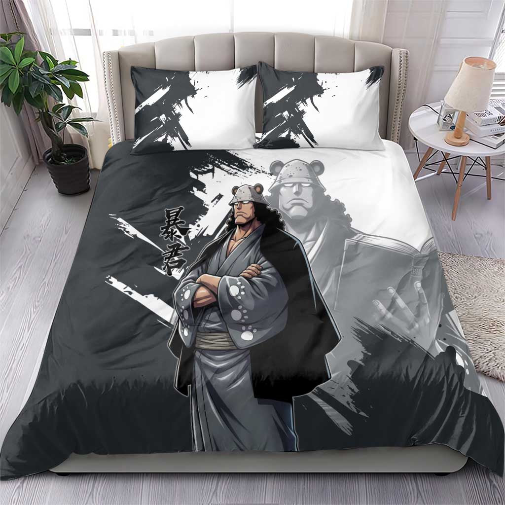 Bartholomew Kuma One Piece Bedding Set Revolutionary Ink Wash Anime