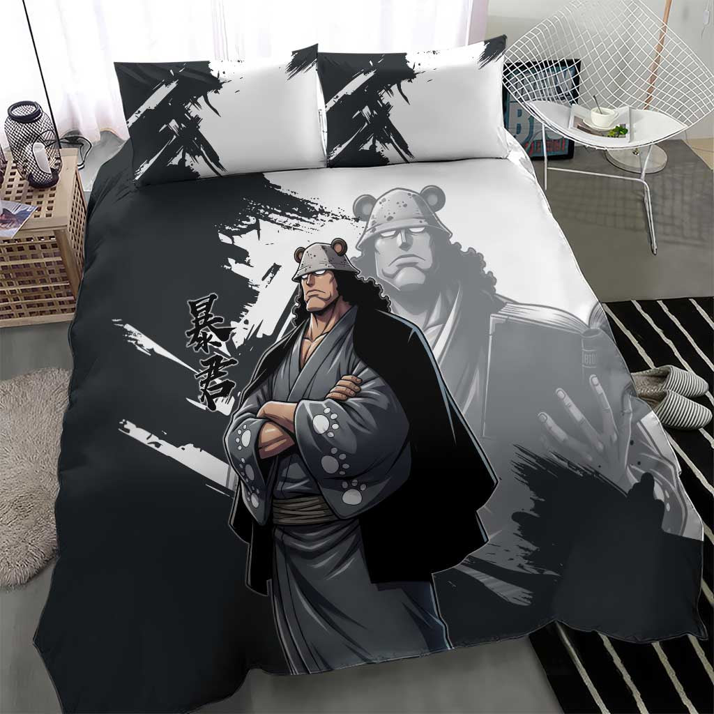 Bartholomew Kuma One Piece Bedding Set Revolutionary Ink Wash Anime
