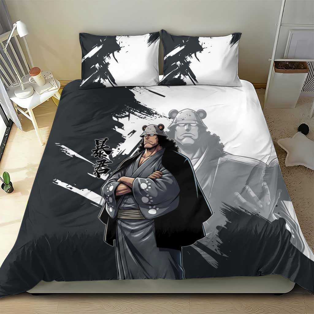 Bartholomew Kuma One Piece Bedding Set Revolutionary Ink Wash Anime
