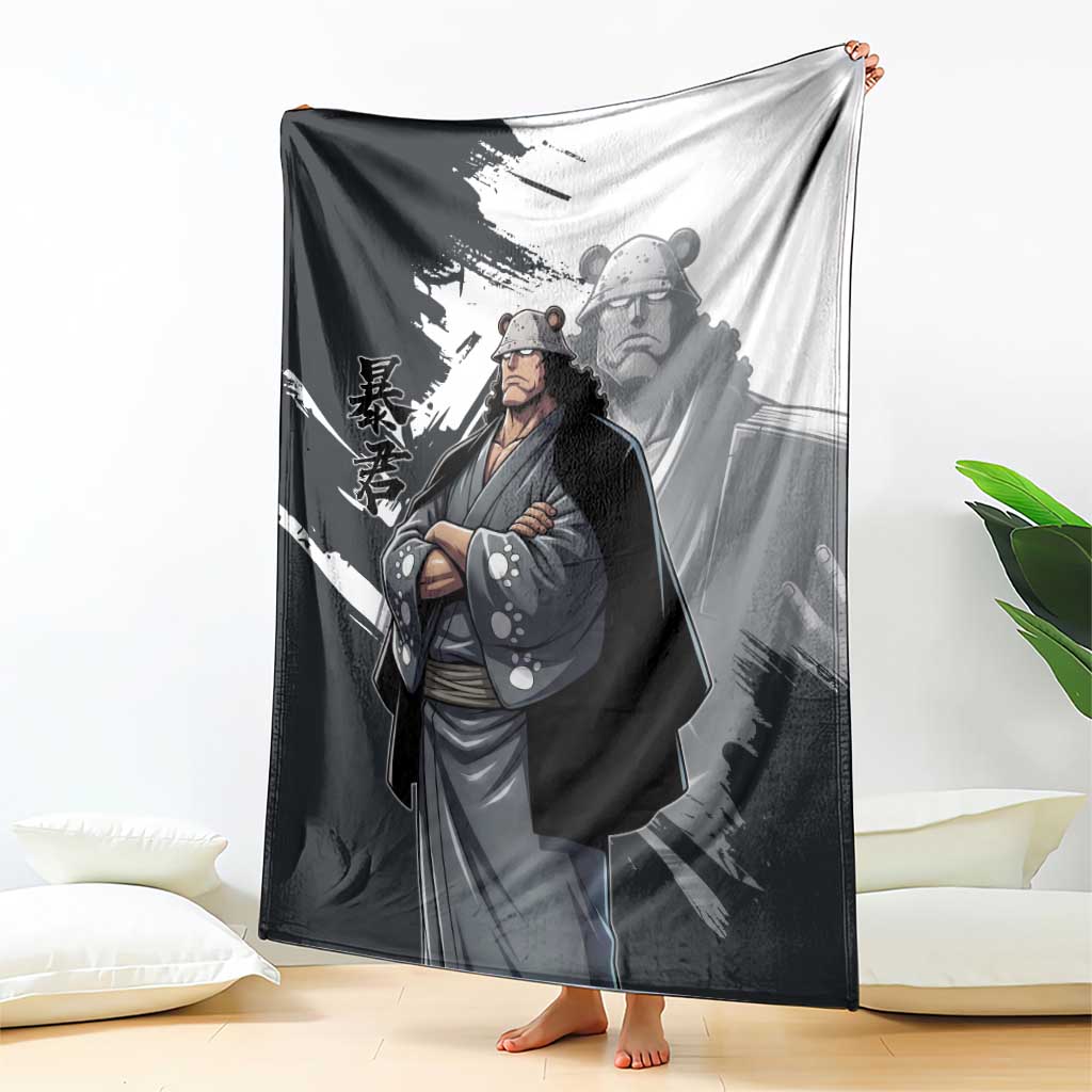 Bartholomew Kuma One Piece Blanket Revolutionary Ink Wash Anime