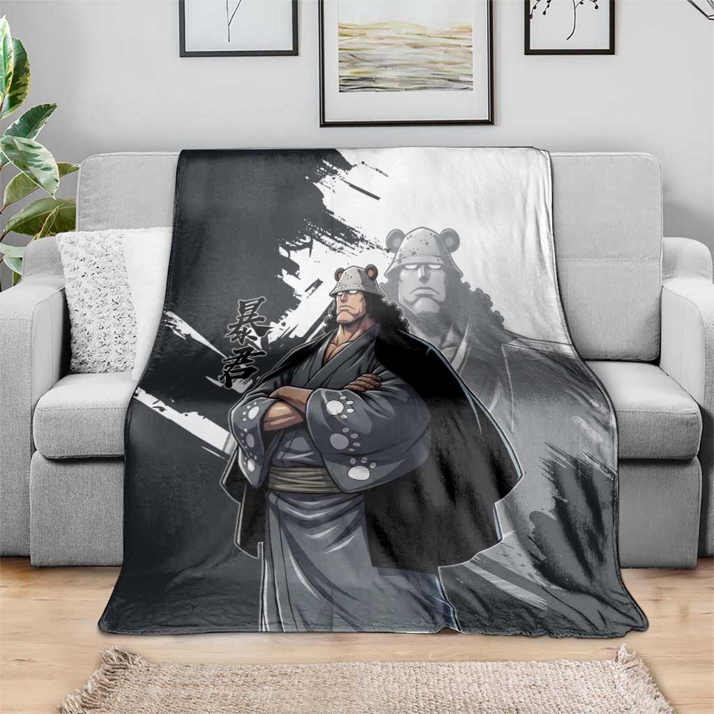 Bartholomew Kuma One Piece Blanket Revolutionary Ink Wash Anime
