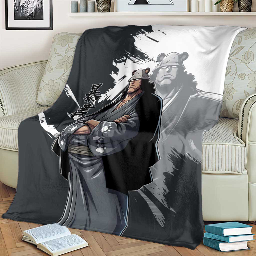 Bartholomew Kuma One Piece Blanket Revolutionary Ink Wash Anime