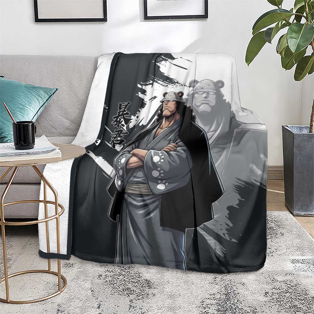 Bartholomew Kuma One Piece Blanket Revolutionary Ink Wash Anime