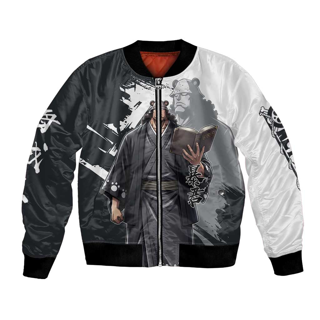 Bartholomew Kuma One Piece Bomber Jacket Revolutionary Ink Wash Anime