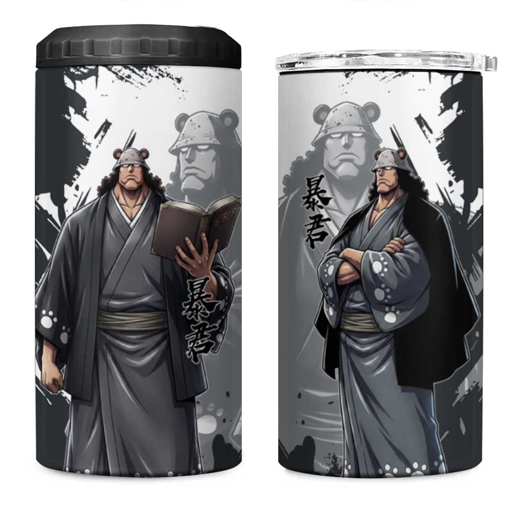 Bartholomew Kuma One Piece 4 in 1 Can Cooler Tumbler Revolutionary Ink Wash Anime