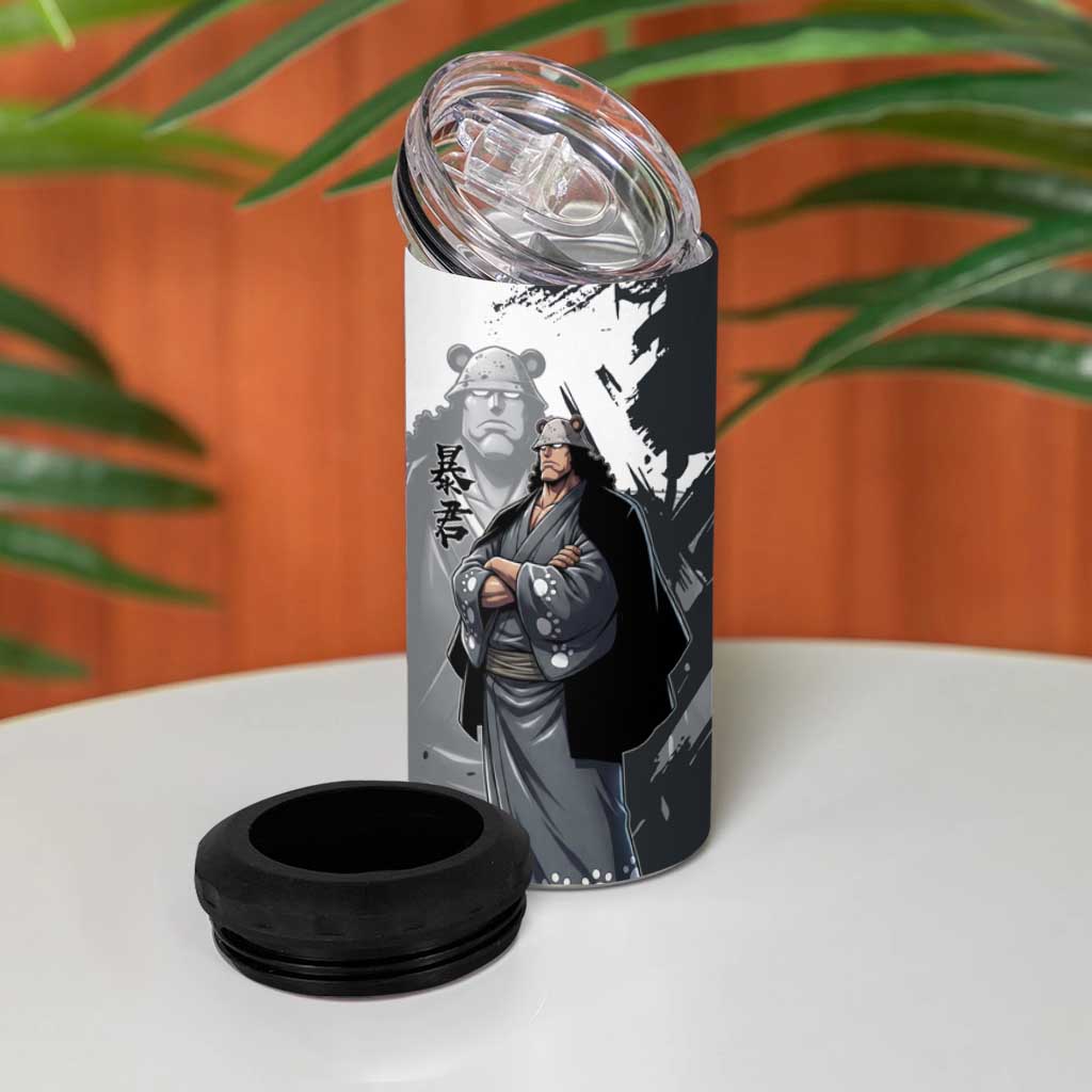Bartholomew Kuma One Piece 4 in 1 Can Cooler Tumbler Revolutionary Ink Wash Anime