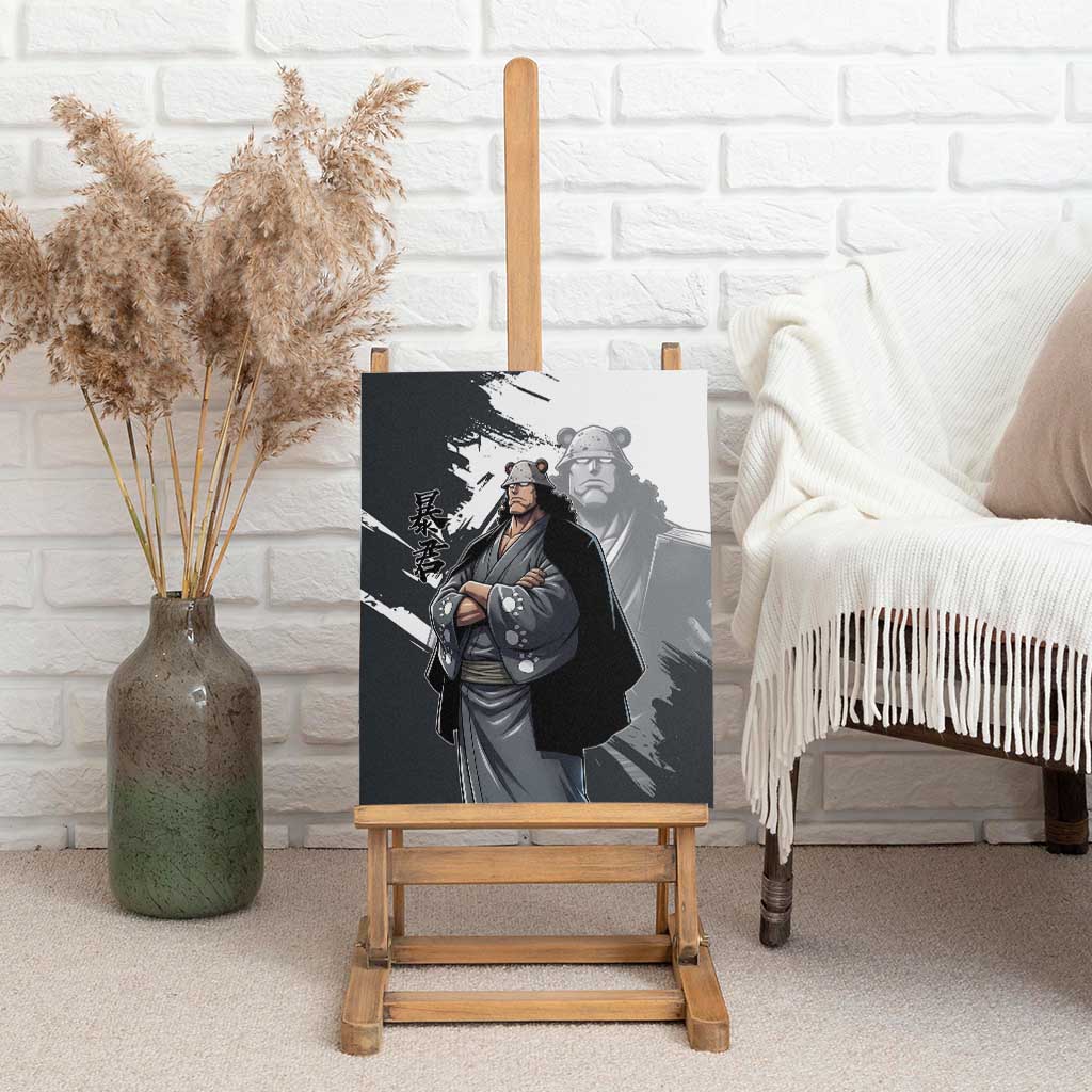 Bartholomew Kuma One Piece Canvas Wall Art Revolutionary Ink Wash Anime