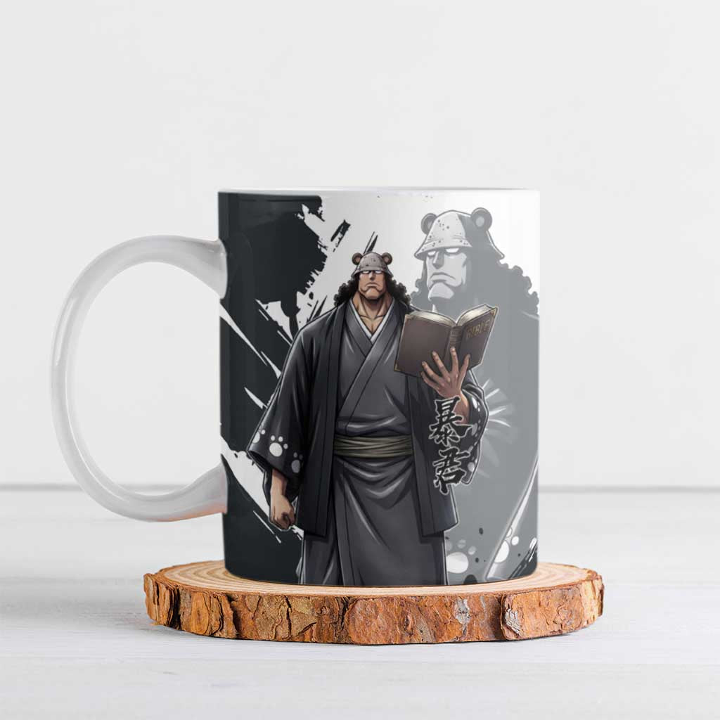 Bartholomew Kuma One Piece Ceramic Mug Revolutionary Ink Wash Anime
