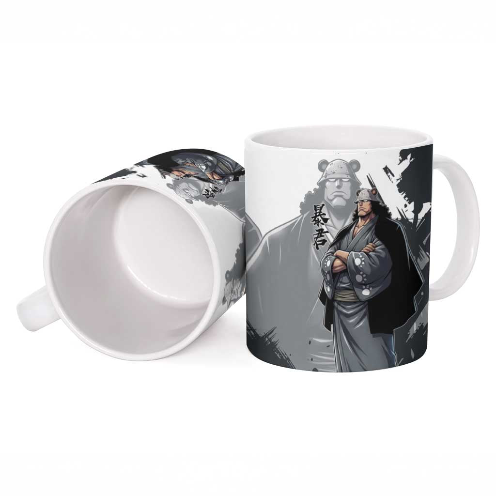 Bartholomew Kuma One Piece Ceramic Mug Revolutionary Ink Wash Anime