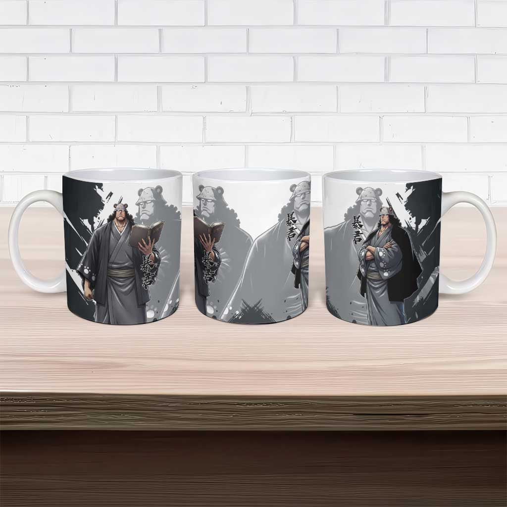 Bartholomew Kuma One Piece Ceramic Mug Revolutionary Ink Wash Anime