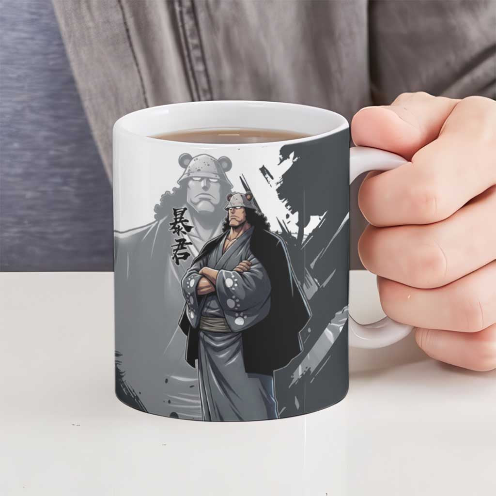 Bartholomew Kuma One Piece Ceramic Mug Revolutionary Ink Wash Anime