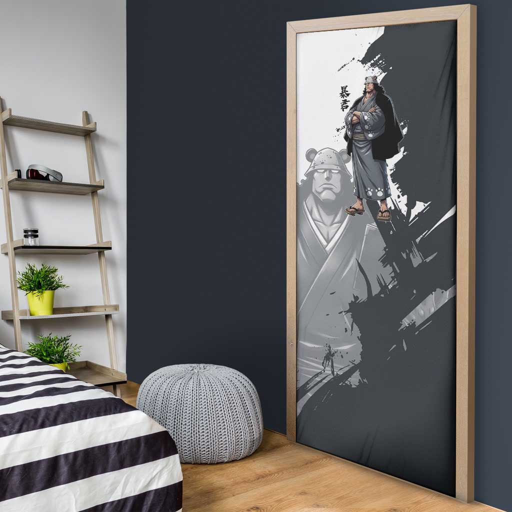 Bartholomew Kuma One Piece Door Cover Revolutionary Ink Wash Anime