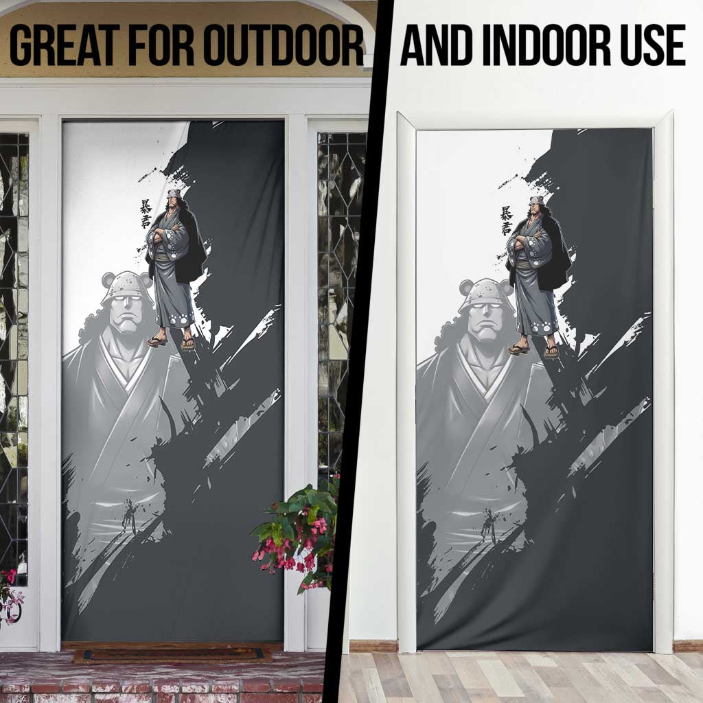 Bartholomew Kuma One Piece Door Cover Revolutionary Ink Wash Anime